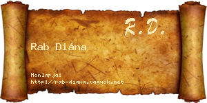 Rab Diána névjegykártya